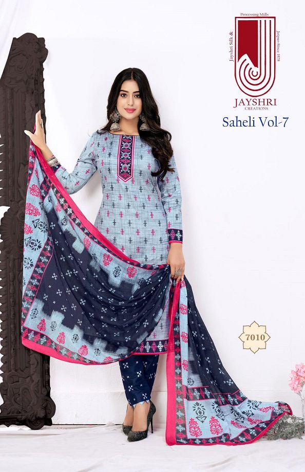 Jayshri Saheli 7 Pure Cotton Casual Wear Wholesale Dress Material Collection 